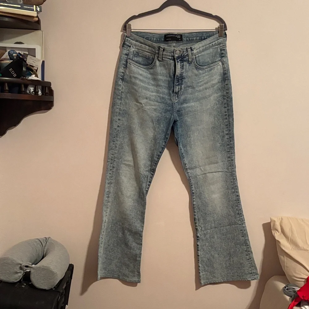 Veronica Beard Light Blue Flare Jeans